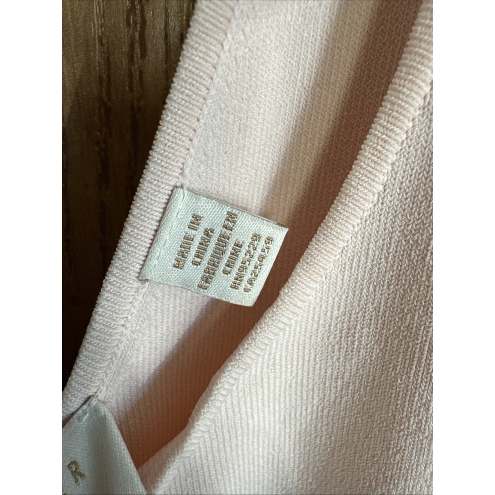Ted Baker NWT $325 Full Needle Stitch Detailed Hem Mini Dress Size 6 Light Pink - Picture 11 of 13